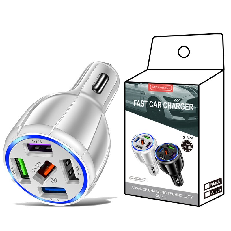 Car USB Charger Factory - OEM Hot Selling Fast Charging 5USB QC