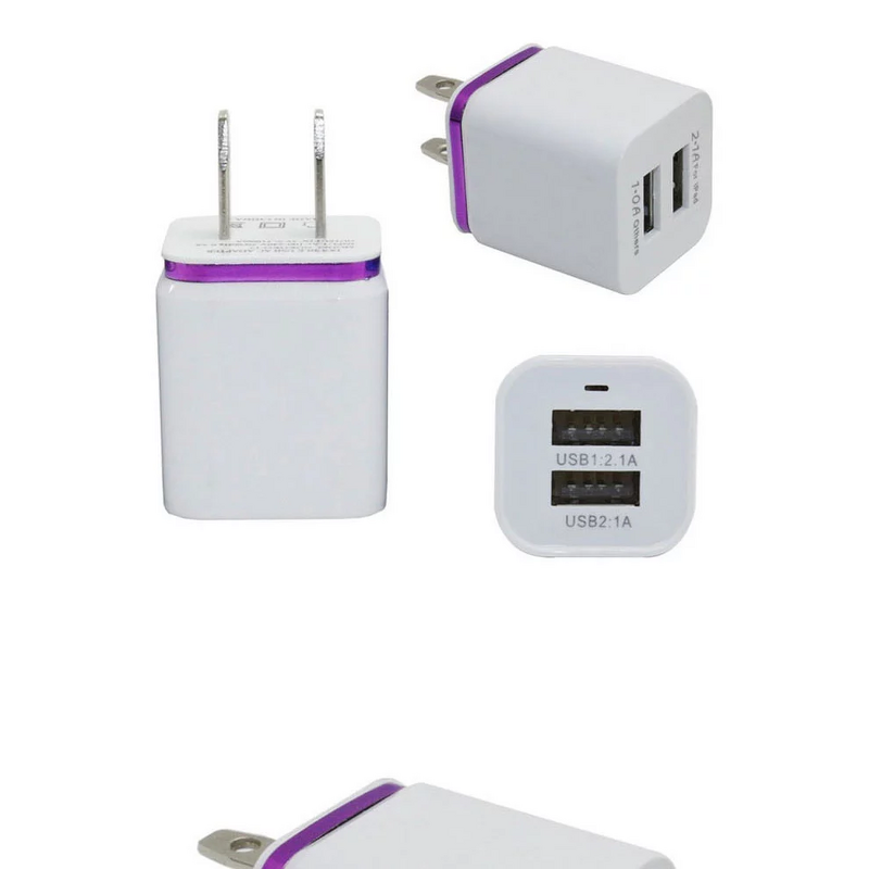 Wall Charger Factory - OEM 10W US/EU Plug 2.1A Dual USB Ports