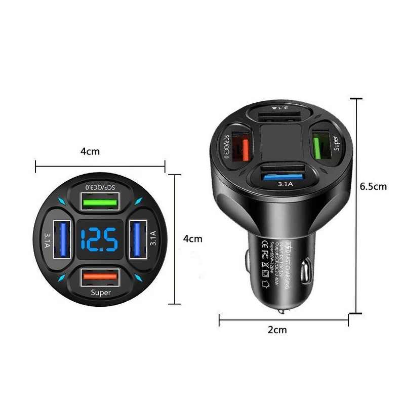 Digital Display Car Charger Factory - OEM Multi-purpose 66w QC3.0