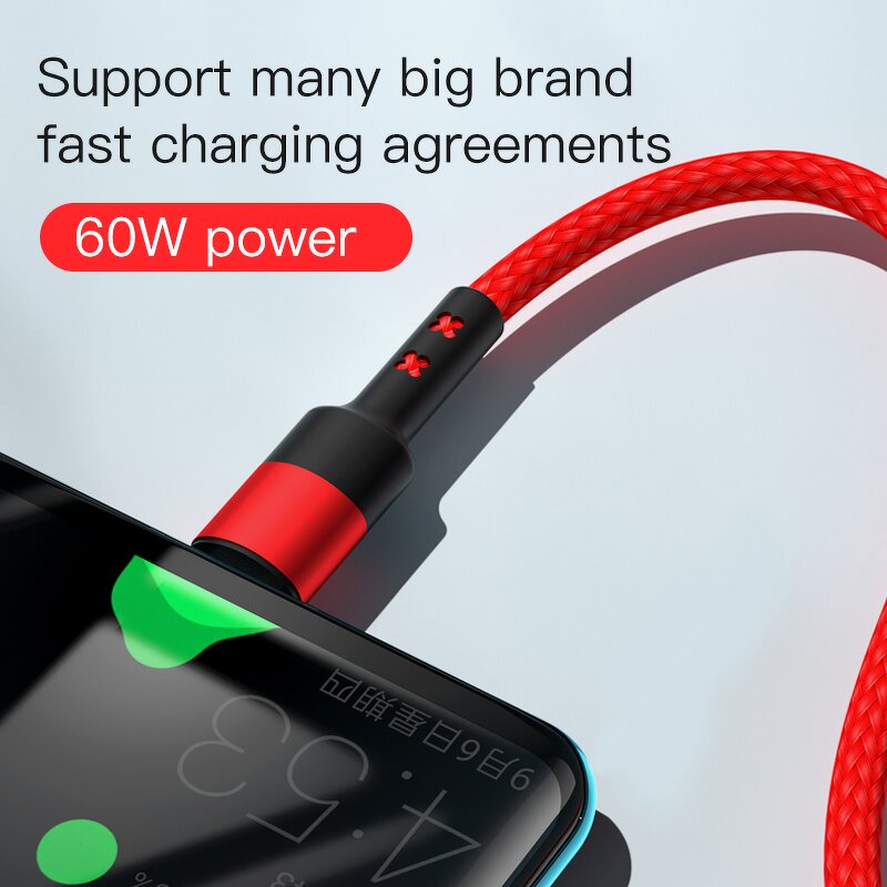 Type C to Type C Cable Supplier - OEM Hot Sale PD 60W Super Fast