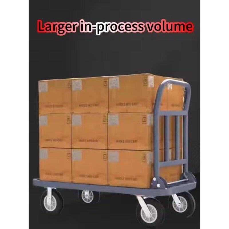 Heavy Duty Steel Platform Trolley Factory - OEM Cart Handle 300kg