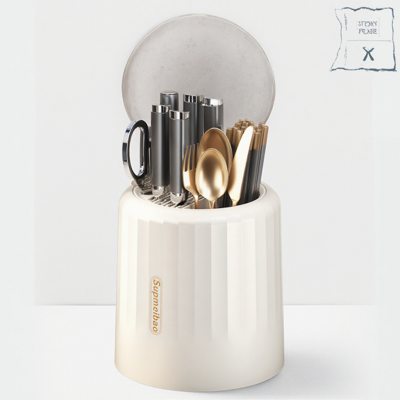 Rotating Knife Holder Manufacturer - OEM Kitchen Storage Large Capacity