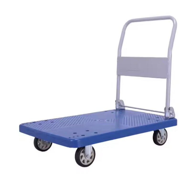 Steel Plate Trolley Factory - OEM Silent Medium Flatbed Folding Cart