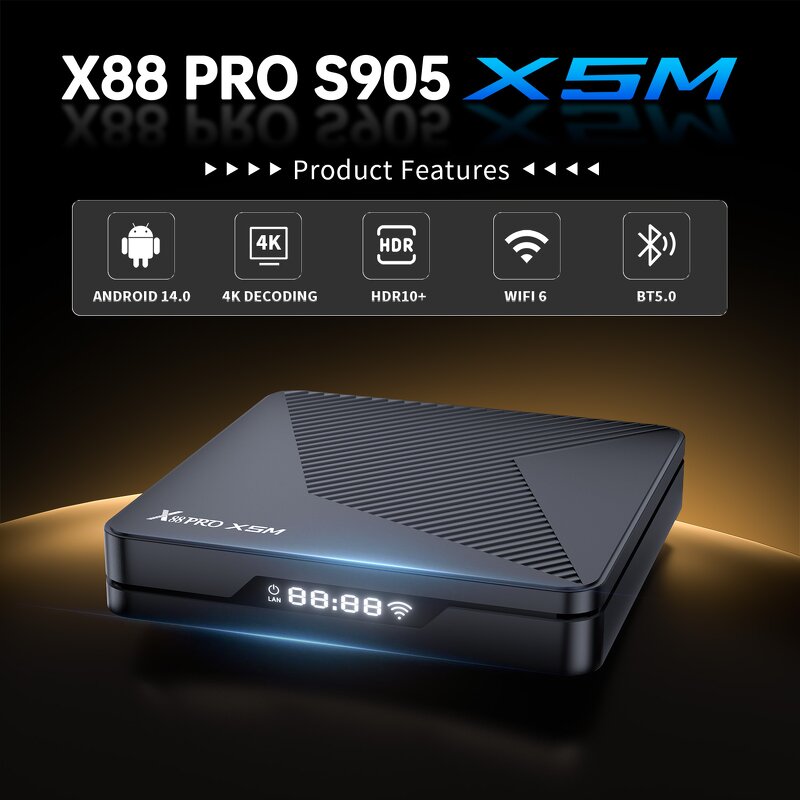 2025 X88 PRO X5M AI Box Factory - OEM RK3576 quad-core 8K 4K