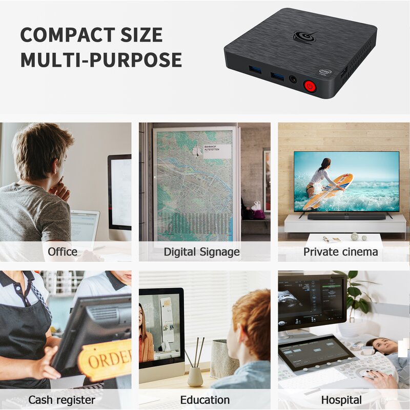 Industrial Computer Factory - OEM QUNSHI Fanless Mini Pc Dual RS232