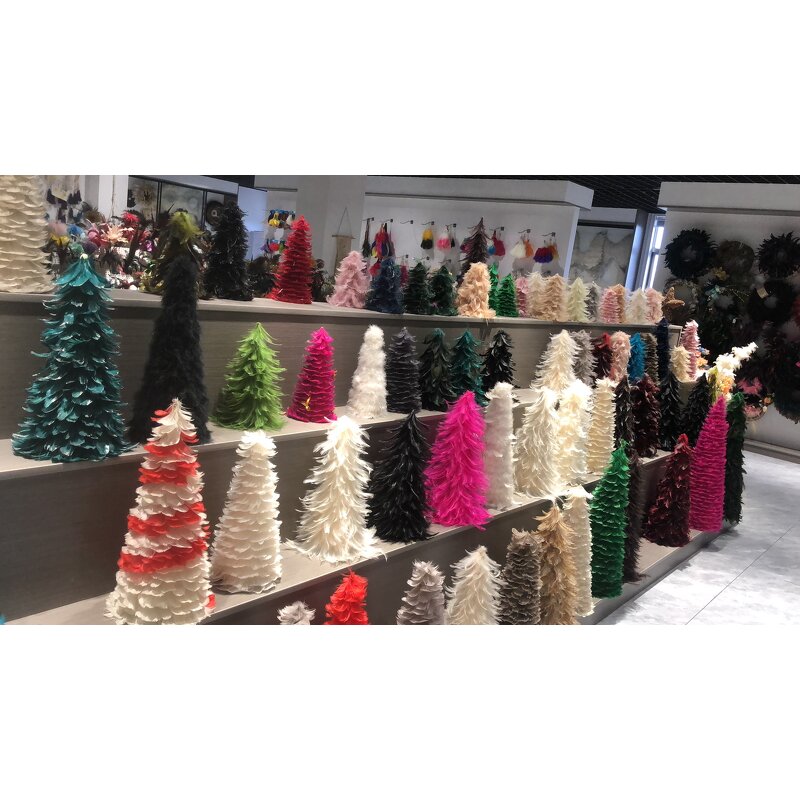 Feather Christmas Tree Factory - Dyed White Farmhouse Decor