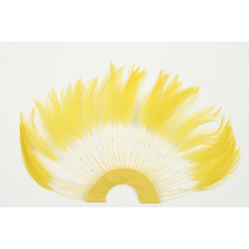 Chicken Hackle Feather Plate Manufacturer - Lime Red Fascinator