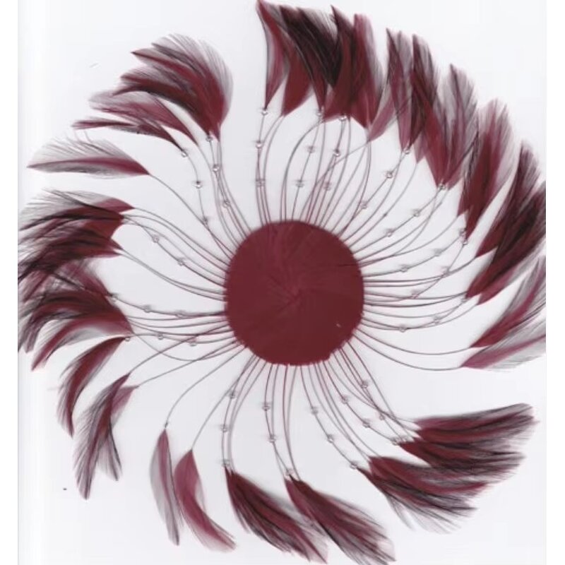 Chicken Hackle Feather Plate Factory - Ivory Wedding Fascinator