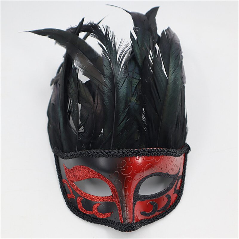Rooster Feather Mask Manufacturer - Green Men Venetian Carnival