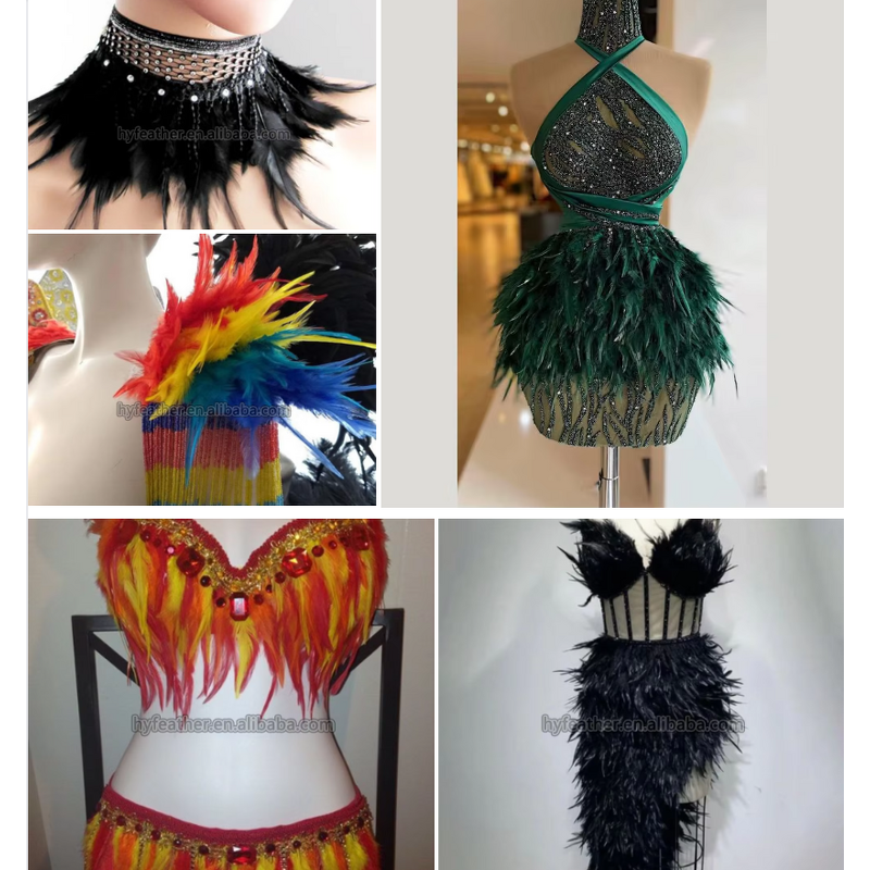 Dyed Chicken Feathers Factory - Multi-color Craft Trims