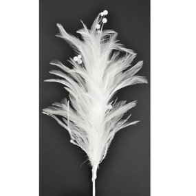 Feather Floral Pick Manufacturer - Cream Holiday Vase