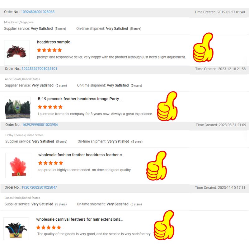 Feather Headdress Supplier - Carnival Party Native Craft