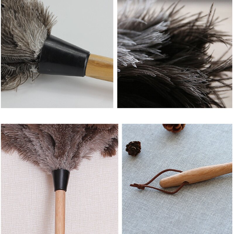 Ostrich Feather Duster Factory - Grey Eco-friendly Cleaning