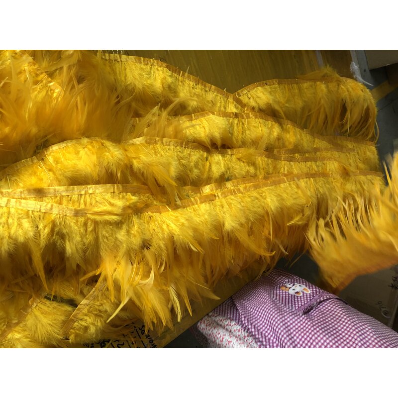 Rooster Feather Fringe Manufacturer - Red Sewing Ribbon Trim