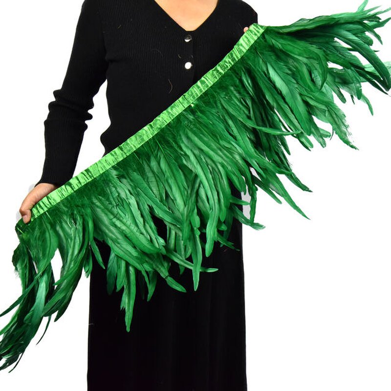 Rooster Feather Fringe Factory - Sewing Green Trim Custom