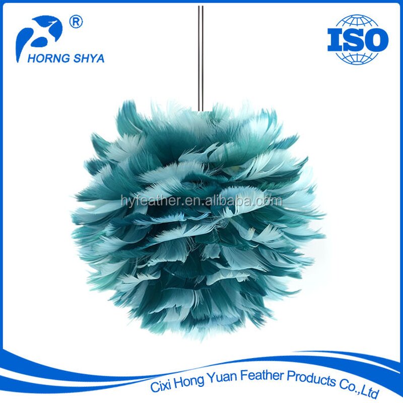 Turkey Feather Christmas Ball Factory - Red Chandelle Wedding