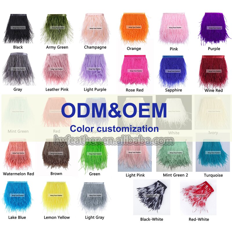 Ostrich Feather Fringe Supplier - Handmade Fabric Ribbon Trim