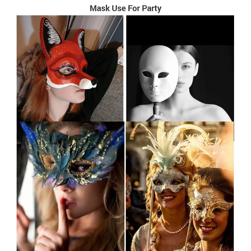 Full Face Plastic Mask Supplier - Custom Bulk Masquerade