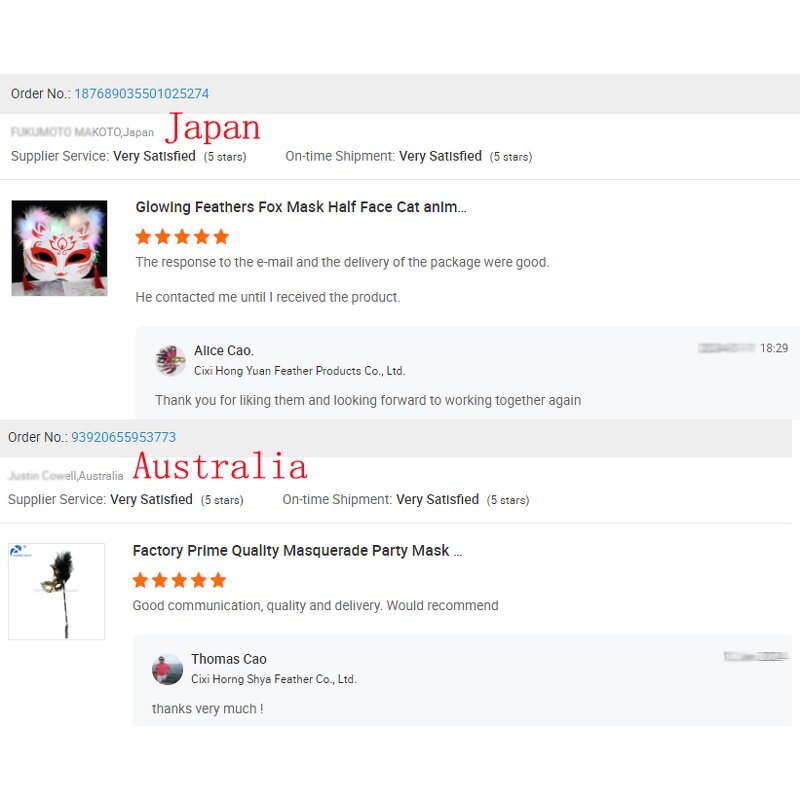 Ostrich Feather Mask Factory - Blue Venetian Carnival