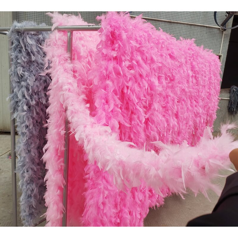 Turkey Feather Boa Manufacturer - 120g Pink Scarf Party Decor
