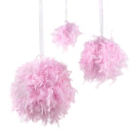 Turkey Feather Christmas Ball Manufacturer - Pink Chandelle