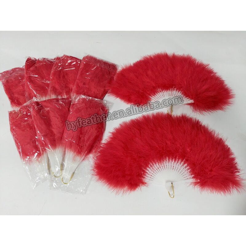 Turkey Feather Hand Fan Manufacturer - Large Marabou Folding