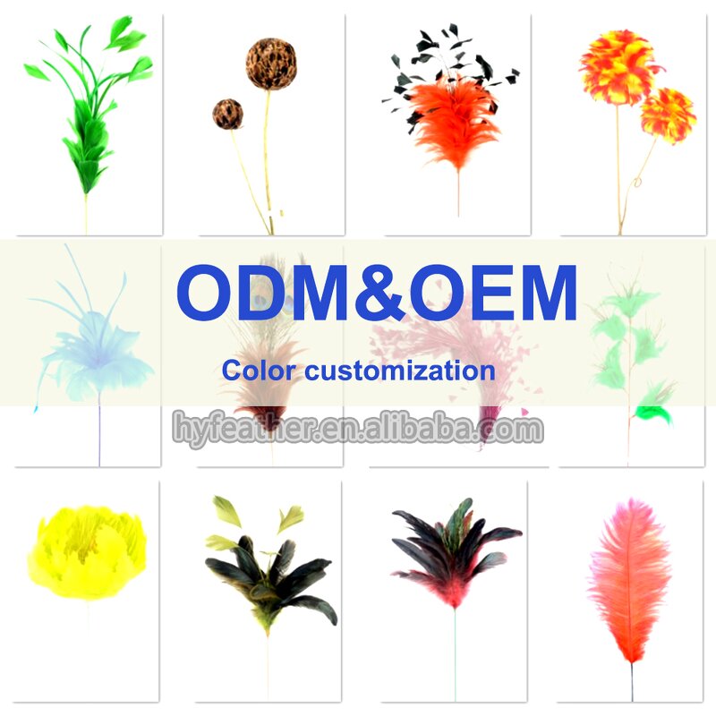 Feather Floral Pick Manufacturer - Wire Stem DIY Craft