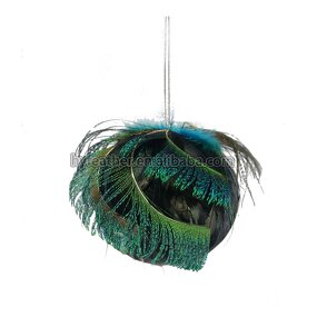 Peacock Feather Christmas Ball Factory - Natural Craft Supply