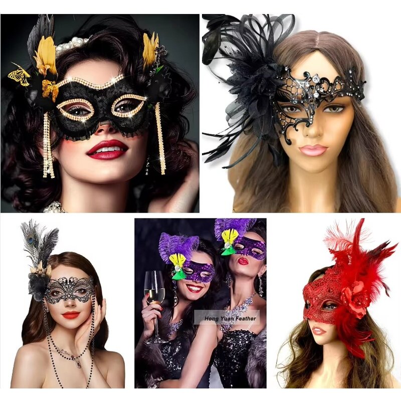 Full Face Party Mask Manufacturer - White Plastic Carnival