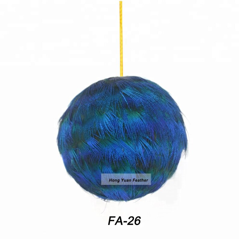Peacock Feather Christmas Ball Factory - Natural Festive Ornament