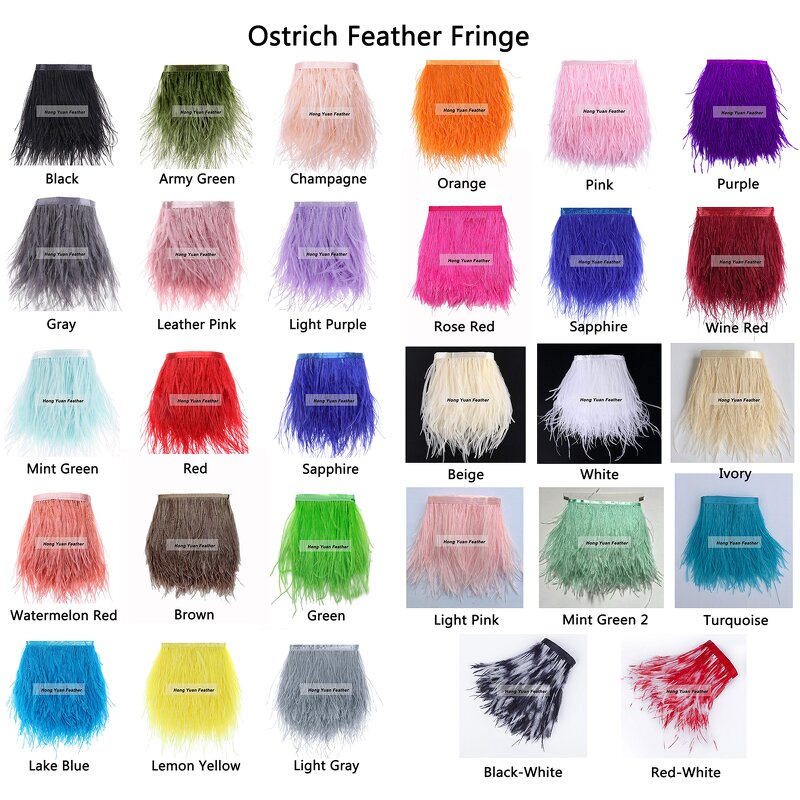 Ostrich Feather Fringe Supplier - Handmade Fabric Ribbon Trim