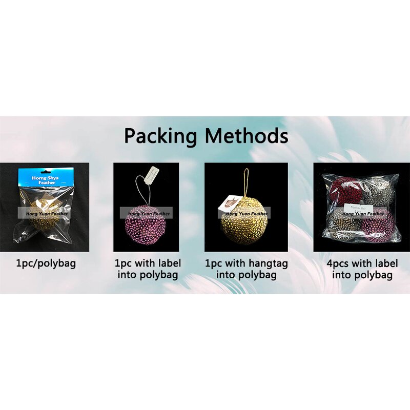 Turkey Feather Christmas Ball Factory - Natural Marabou Wedding