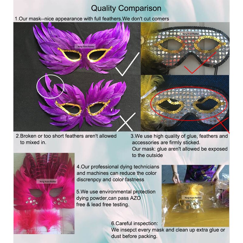 Feather Party Mask Factory - Funny Venetian Carnival