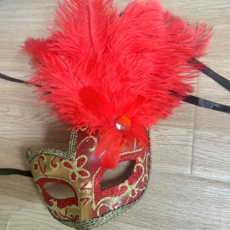 Ostrich Feather Mask Factory - Venetian Carnival Blue