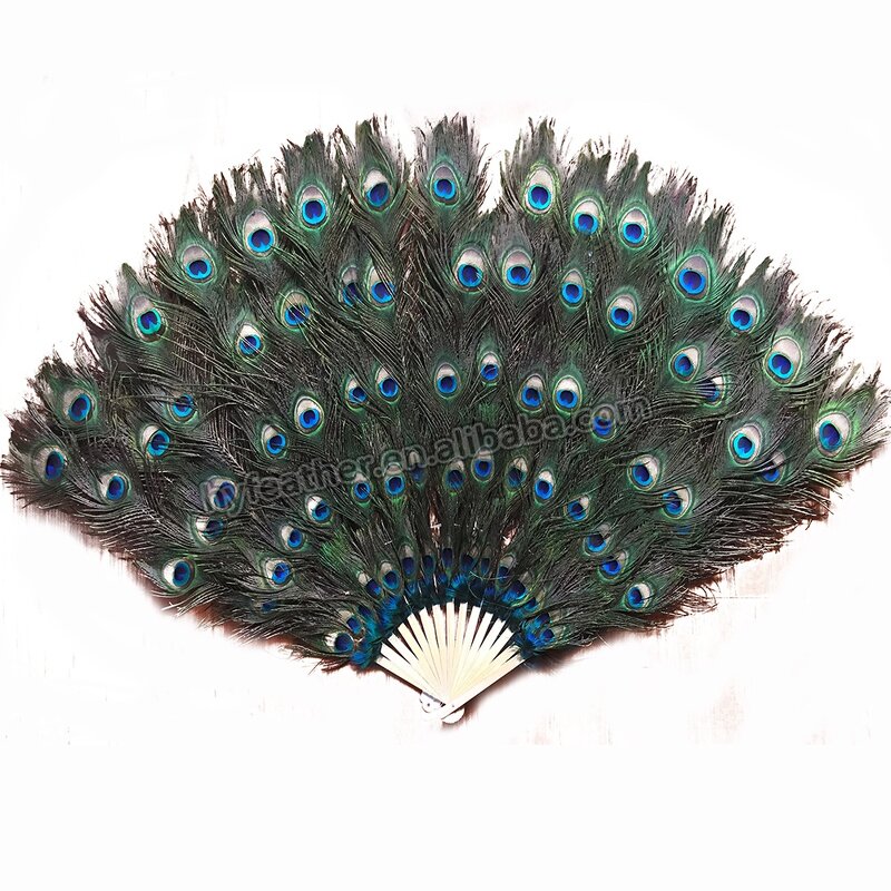 Peacock Feather Hand Fan Supplier - Wholesale Held Fan