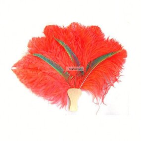 Feather Hand Fan Factory - Dyed Handmade Dance Party