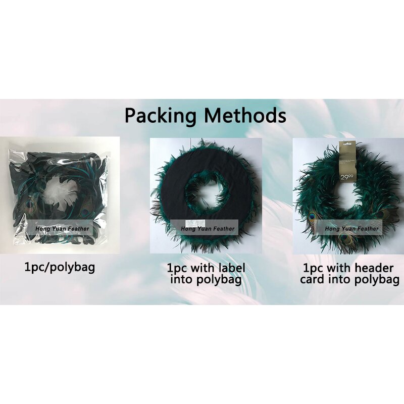 Feather Wreath Manufacturer - Teal Garland Holiday Decor