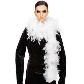 Turkey Feather Boa Manufacturer - Pure White Scarf Christmas