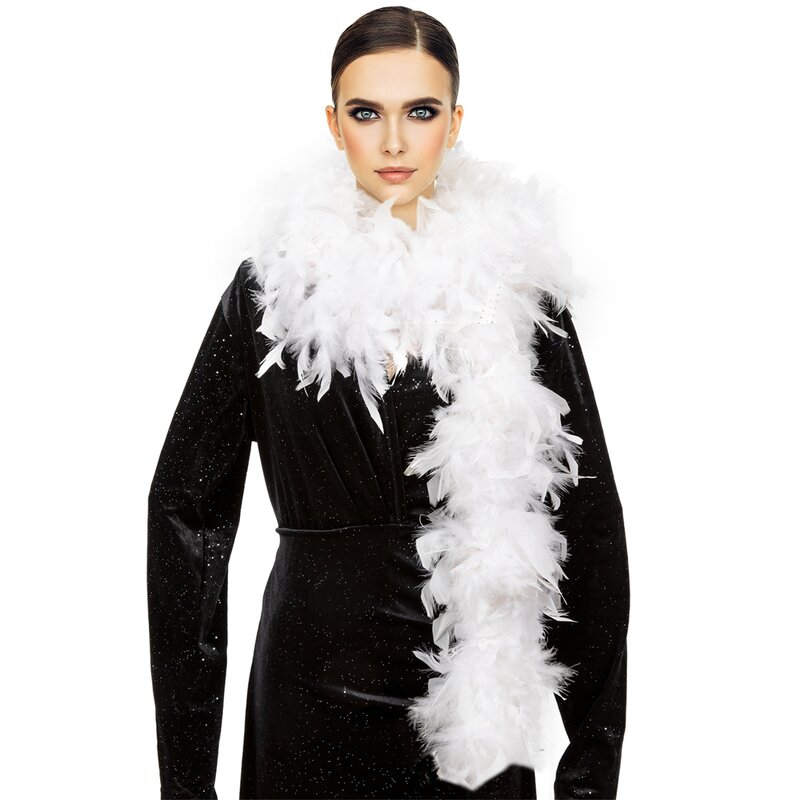 Turkey Feather Boa Manufacturer - Pure White Scarf Christmas