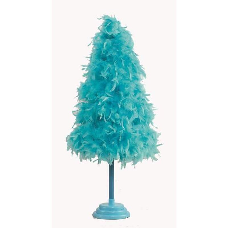 Turkey Feather Christmas Tree Factory - Dyed White Green Decor