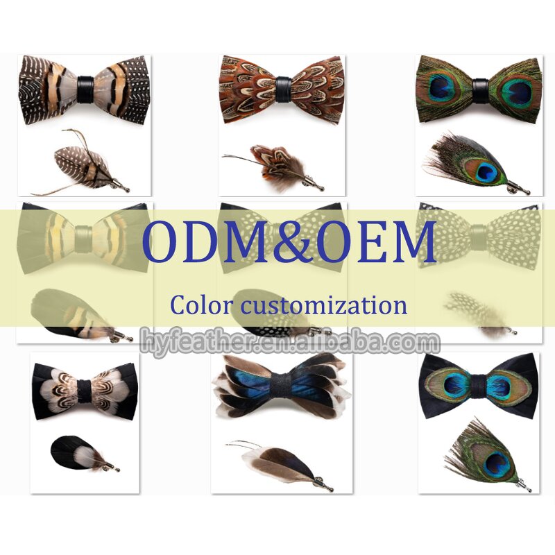 Feather Bow Tie Manufacturer - Handmade Lapel Pin Custom
