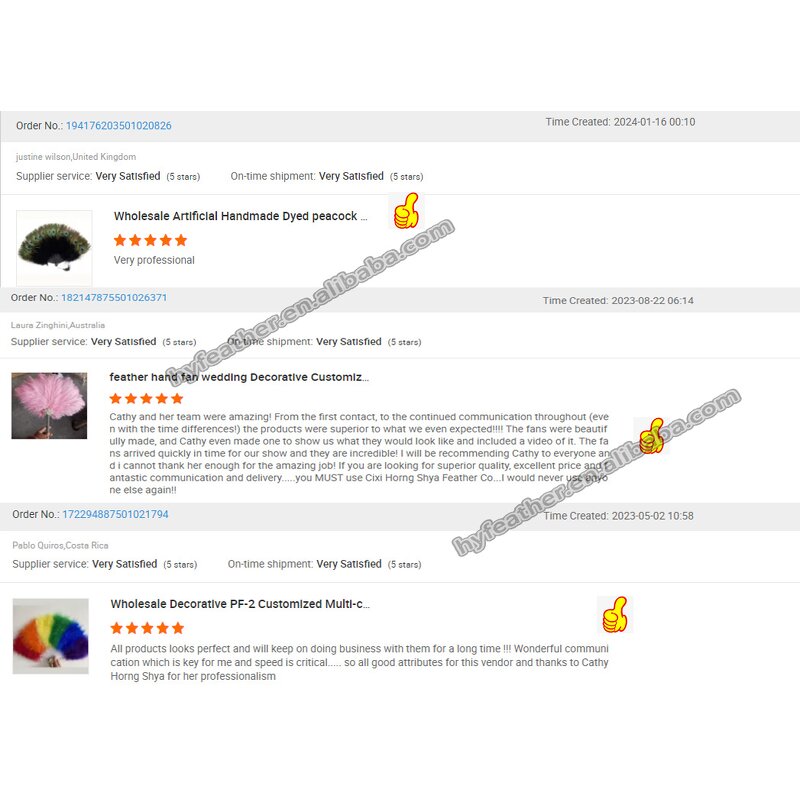 Turkey Feather Hand Fan Manufacturer - Large Marabou Folding