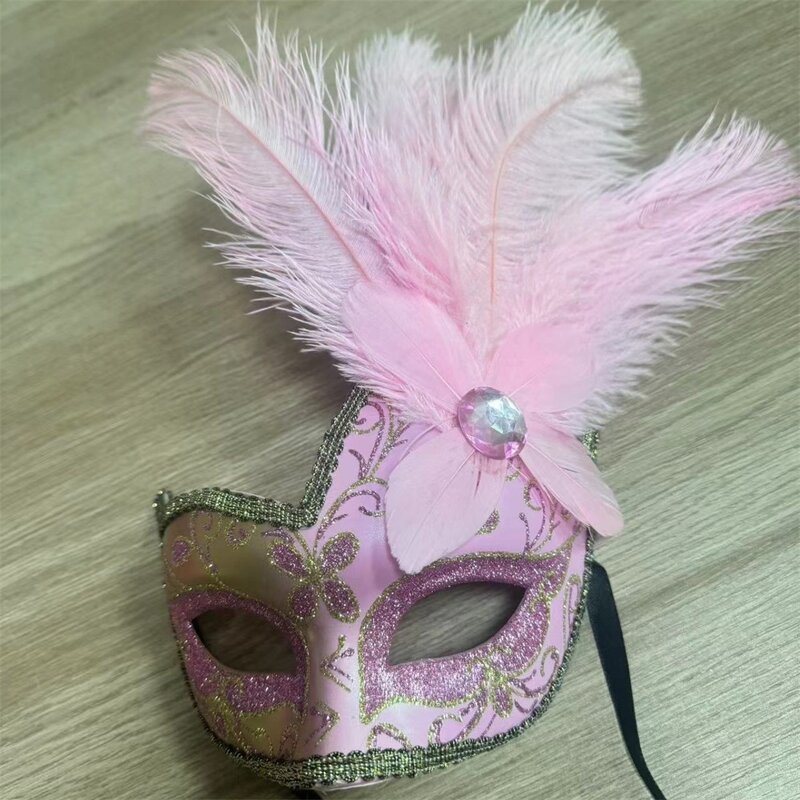 Ostrich Feather Mask Factory - Venetian Carnival Blue
