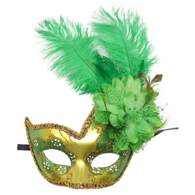 Ostrich Feather Mask Factory - Venetian Carnival Blue