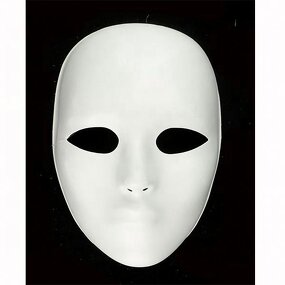 Full Face Party Mask Manufacturer - White Plastic Carnival