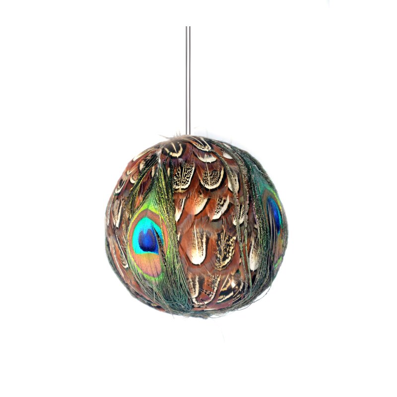 Peacock Feather Christmas Ball Supplier - Natural Holiday Gift