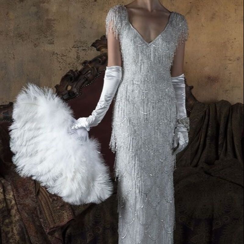 Turkey Feather Fan Factory - White Women Costume Show