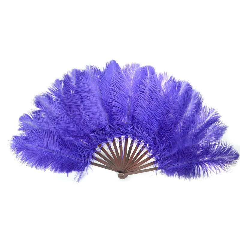 Ostrich Feather Hand Fan Supplier - Large Red Belly Dance