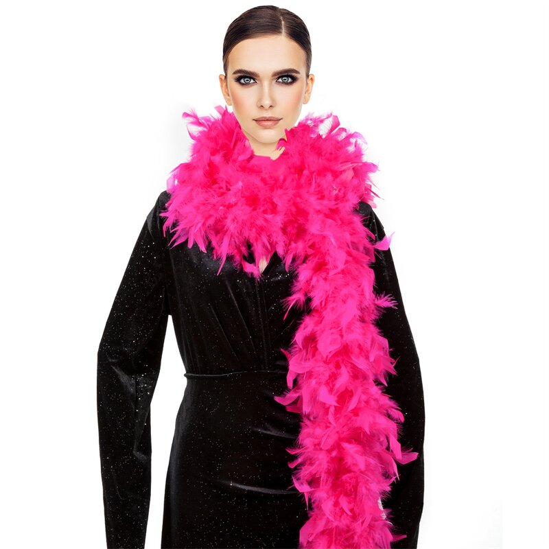 Turkey Feather Boa Factory - Light Yellow Scarf Christmas