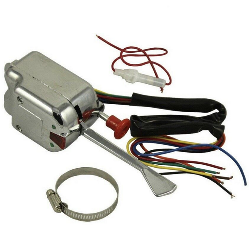 Turn Signal Switch Factory - 12V Universal Heavy Duty Chrome